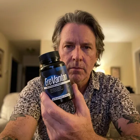 EreVanton customer J.T. holding the bottle