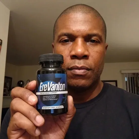 EreVanton customer G.S. holding the bottle
